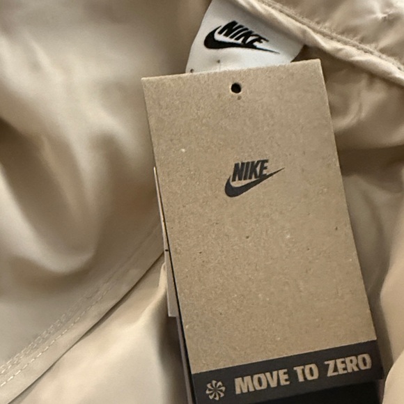 NEW Nike Beige Long Trench Coat with Orange Swoosh - Picture 11 of 16